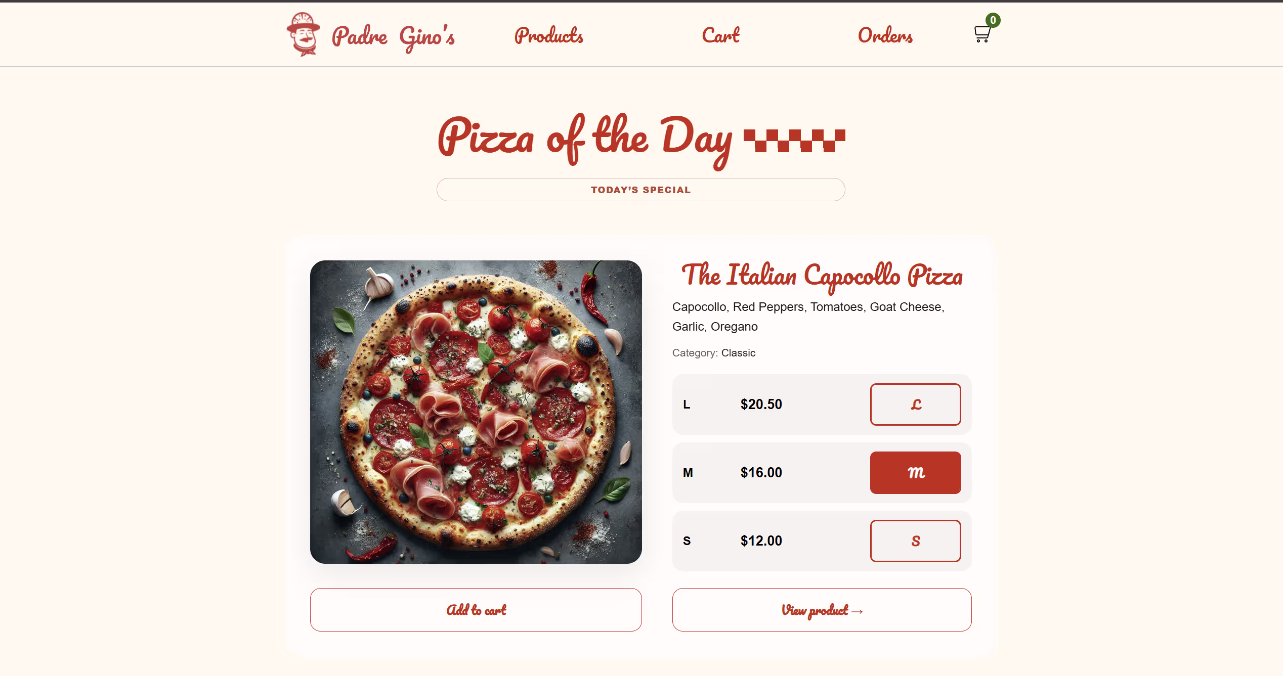 Превью проекта: Simple Shop / Pizza Store